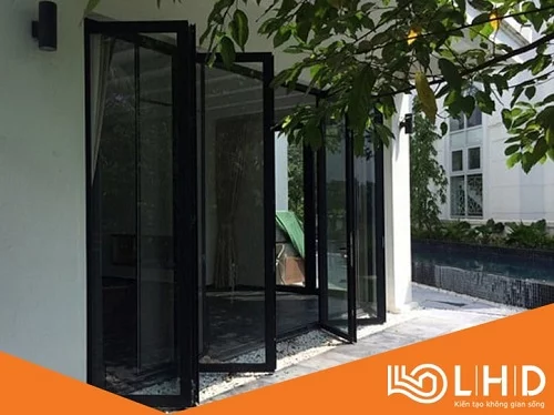 cửa nhôm xếp trượt 123 5